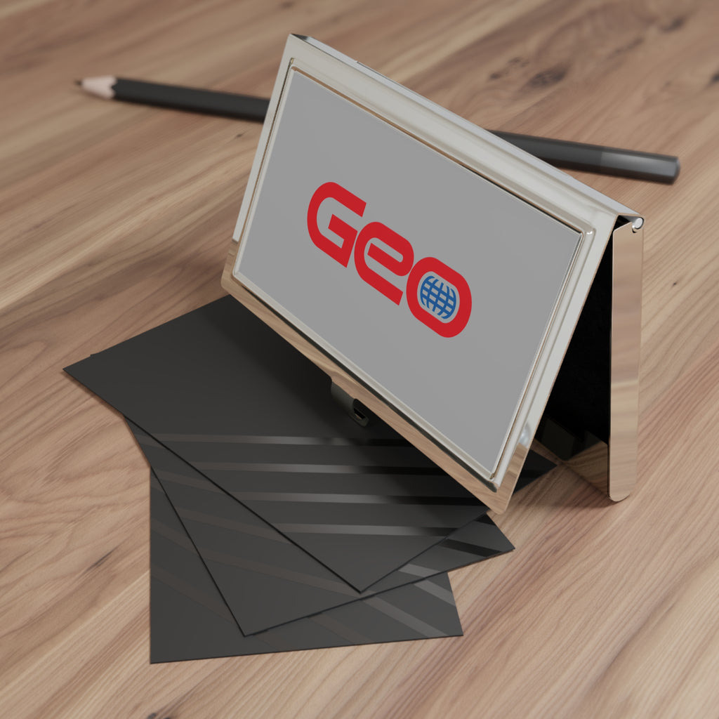 Geo Metal Business Card Holder