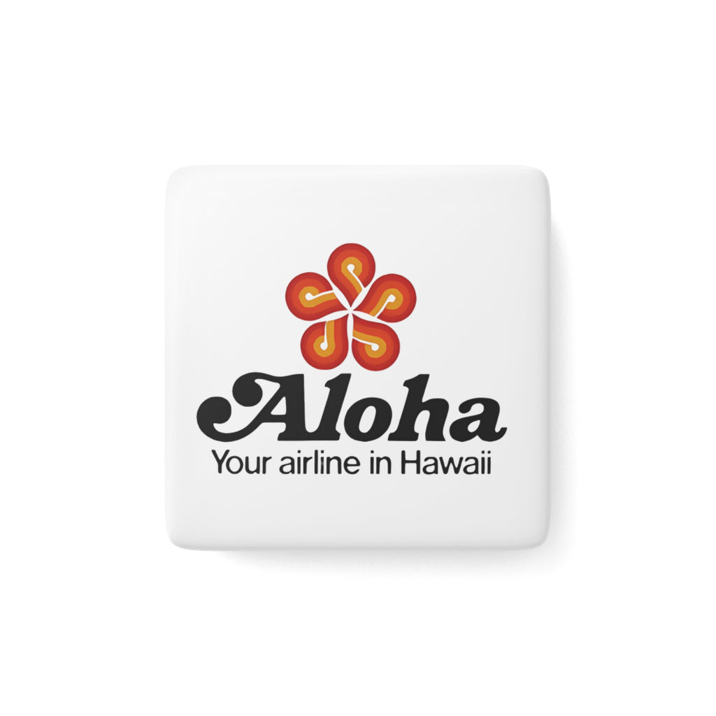 Aloha Airlines Square Porcelain Fridge Magnet