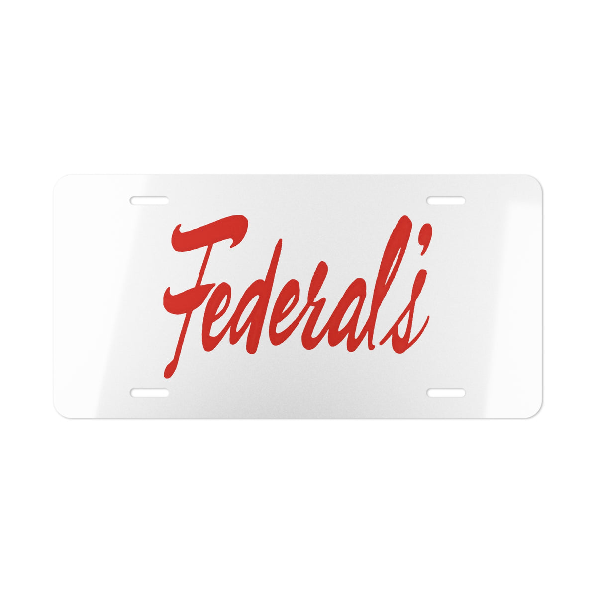 Federal's Vanity License Plate