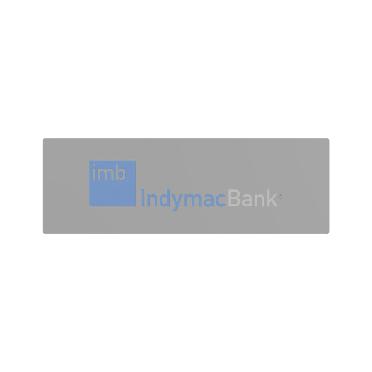 IndyMac Bank Metal Sign