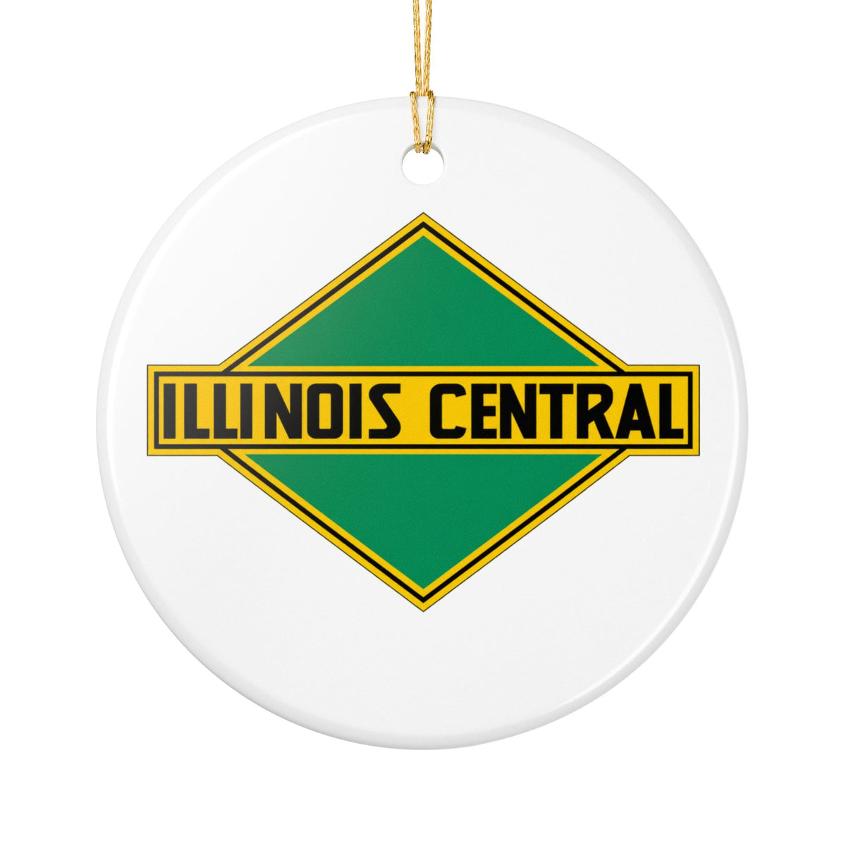 Illinois Central Railroad Ceramic Ornament