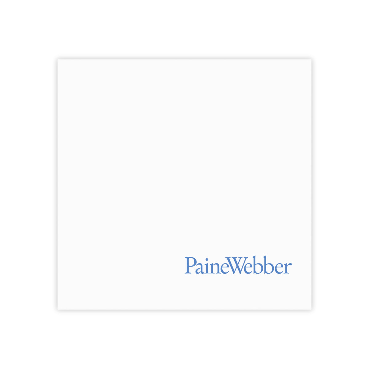 PaineWebber Sticky Post-it Note Pad