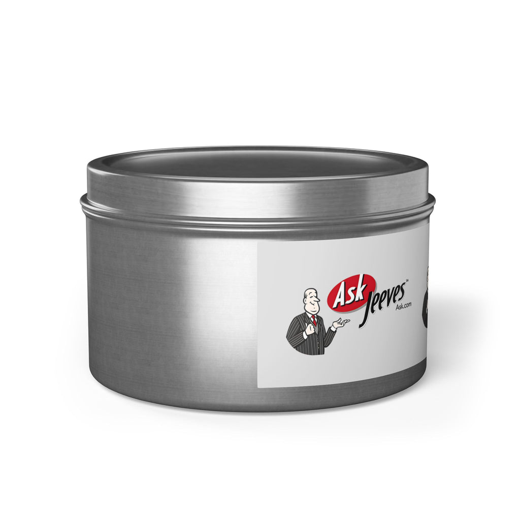 Ask Jeeves Template Tin Candle