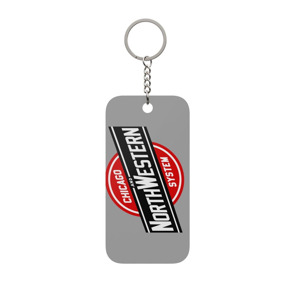 Chicago and North Western Railway Double-Sided Keychain Charm