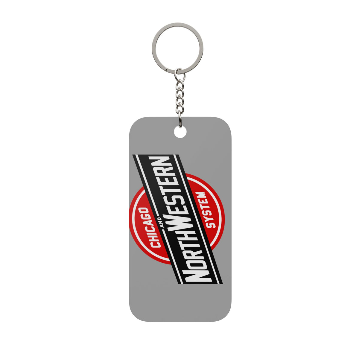 Chicago and North Western Railway Double-Sided Keychain Charm