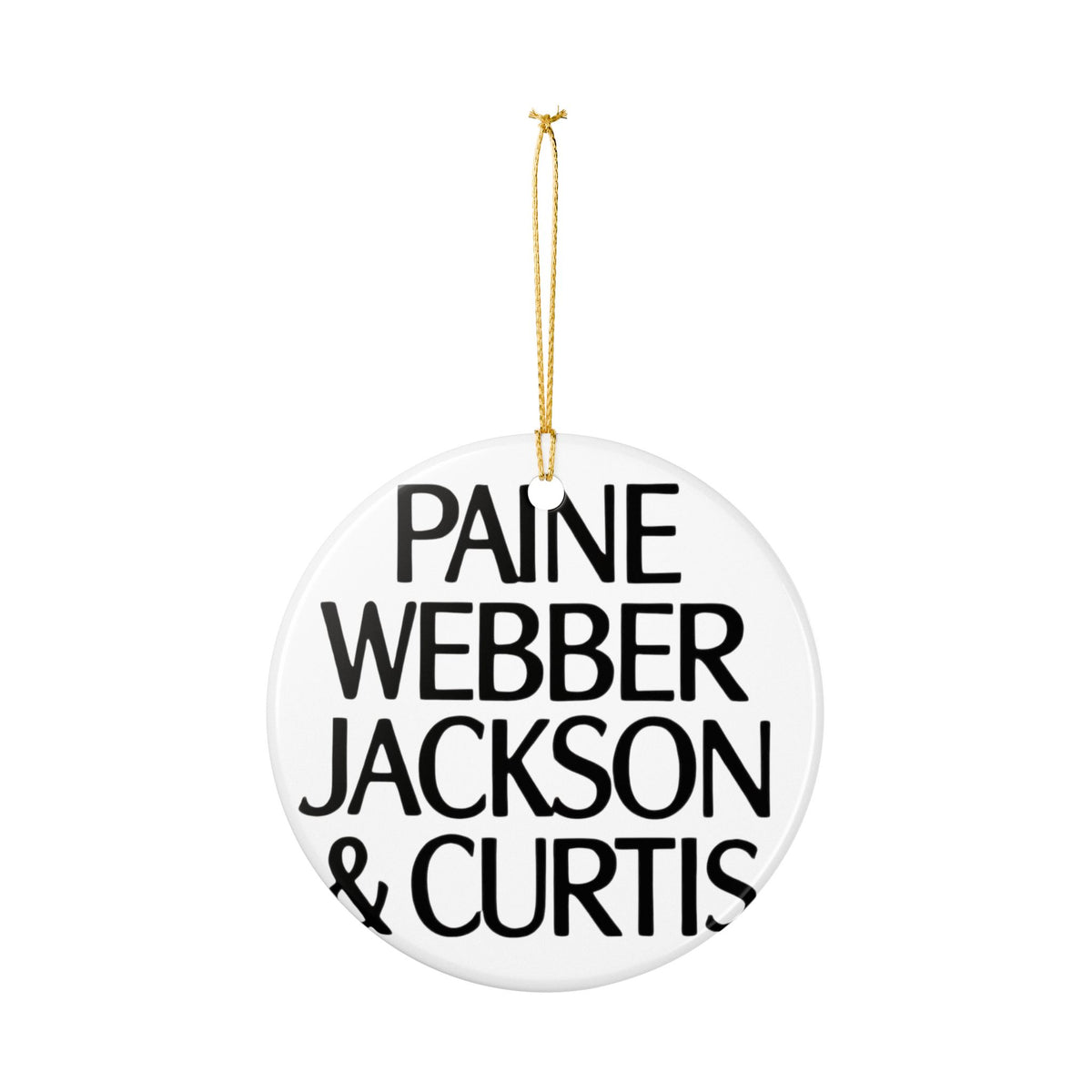 Paine Webber Jackson & Curtis Ceramic Ornament