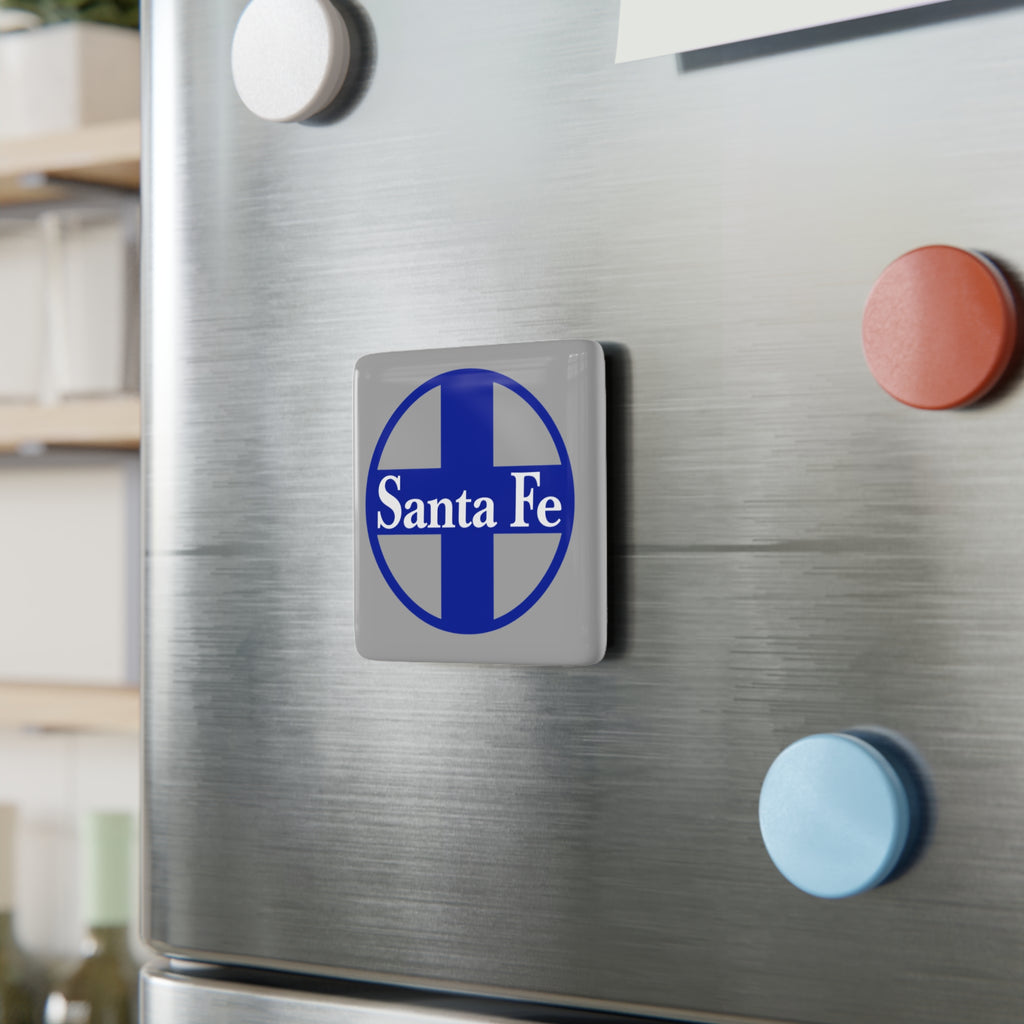 Atchison Topeka and Santa Fe Railway Square Porcelain Fridge Magnet