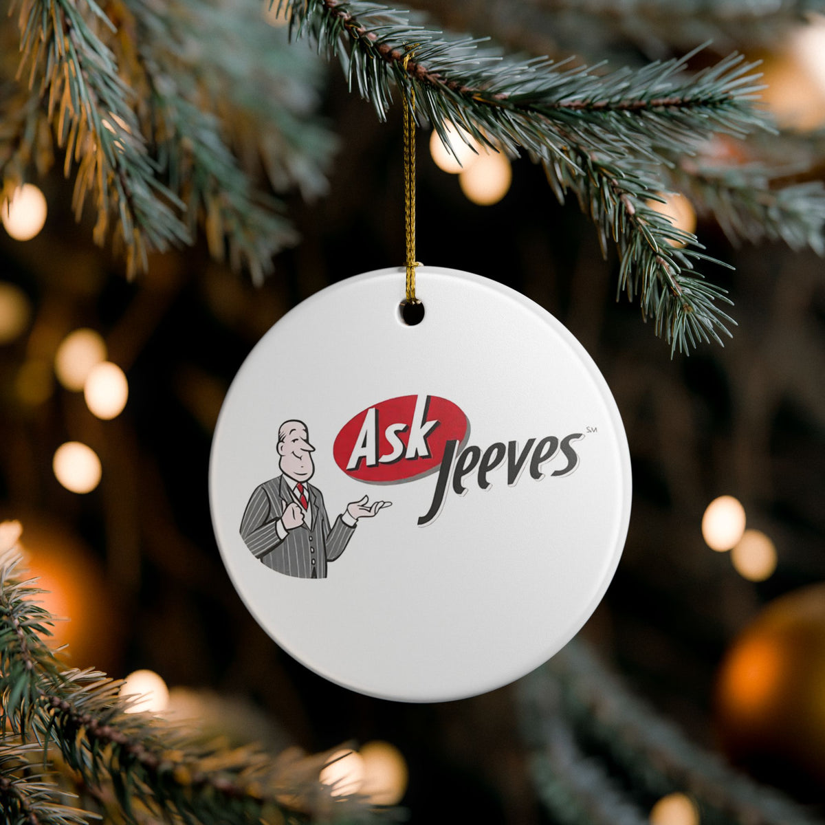 Ask Jeeves Ceramic Ornament