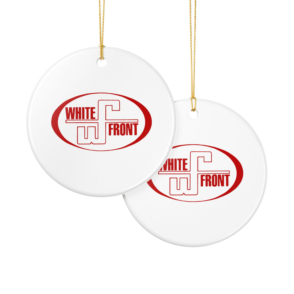 White Front Ceramic Ornament