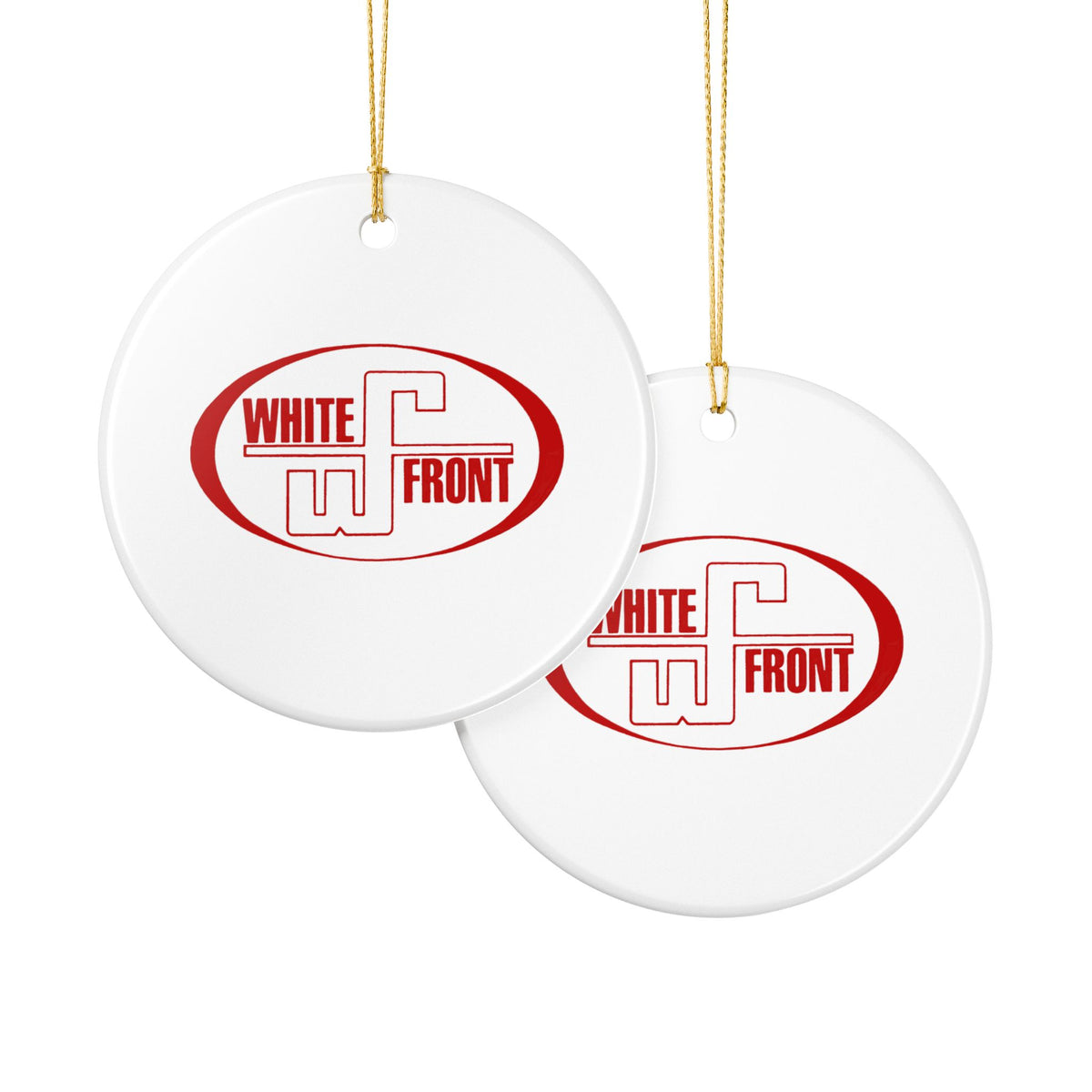 White Front Ceramic Ornament