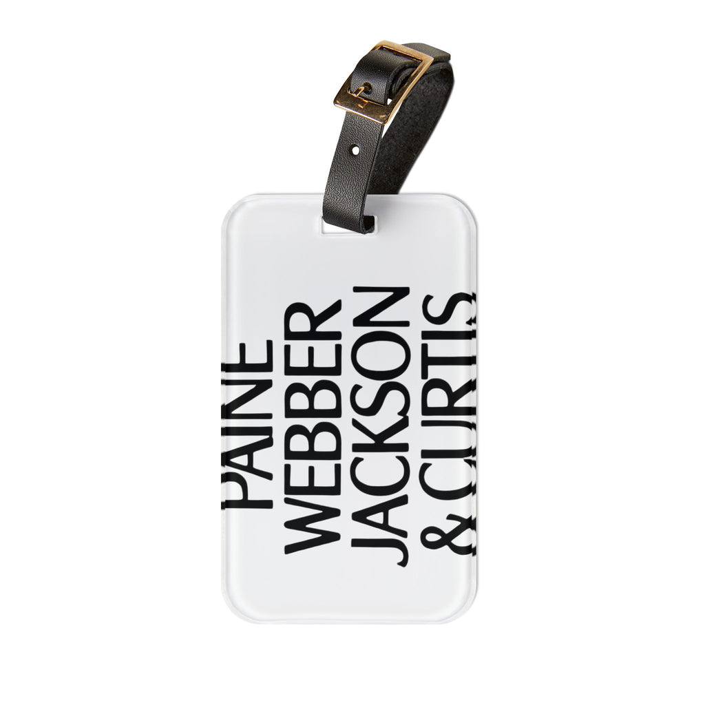 Paine Webber Jackson & Curtis Luggage Tag