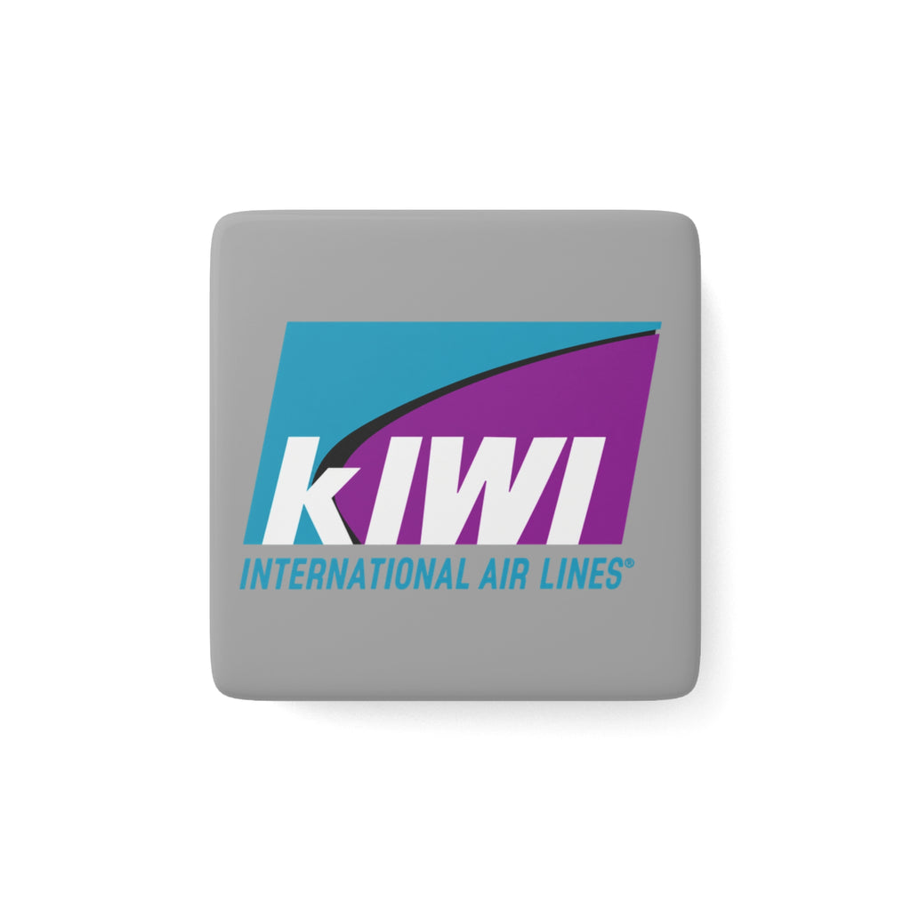 Kiwi International Air Lines Square Porcelain Fridge Magnet