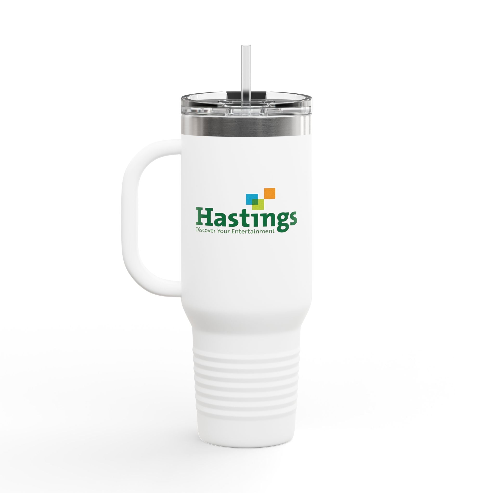 Hastings Entertainment 40oz Insulated Travel Mug Stainless Tumbler