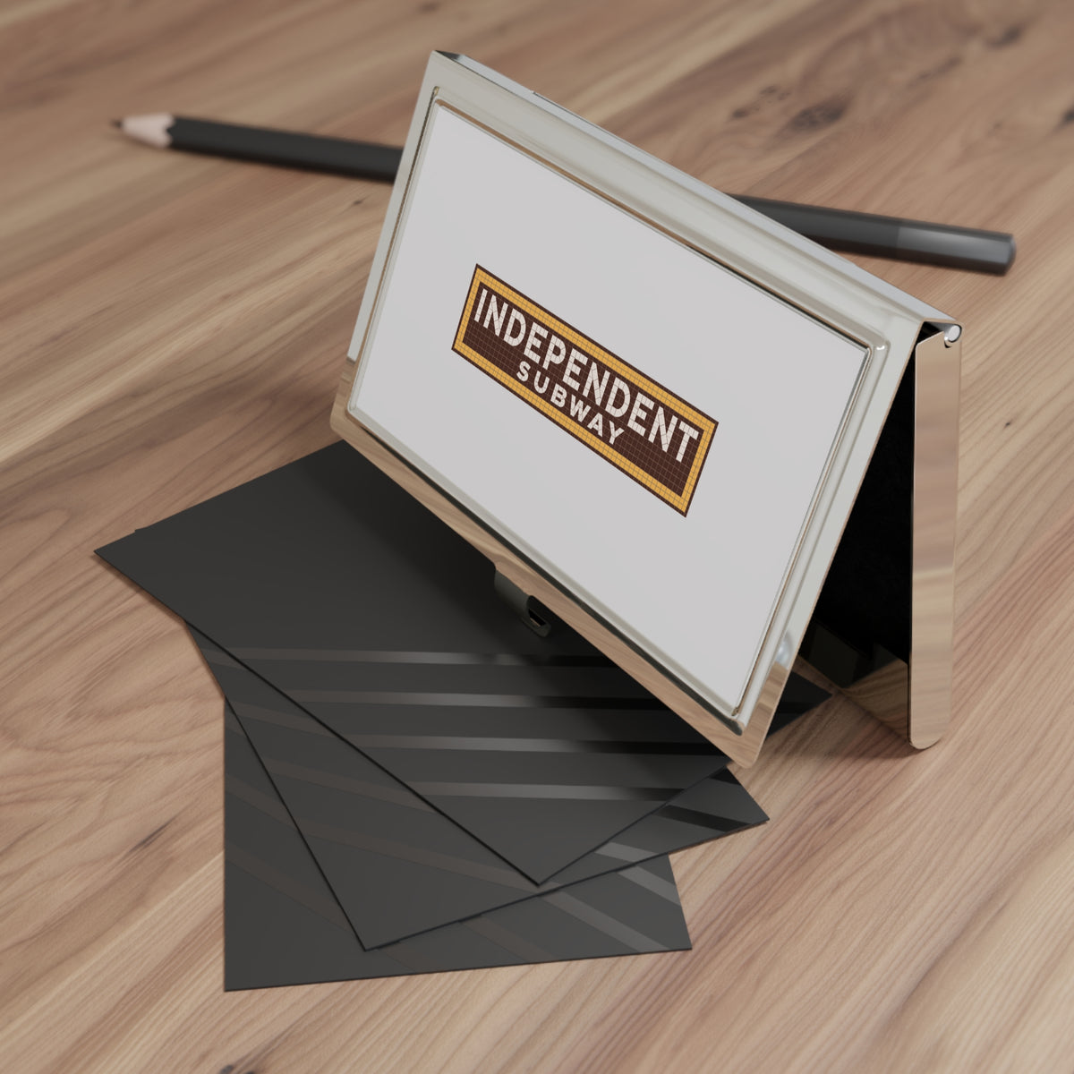 Independent Subway System (IND) Metal Business Card Holder