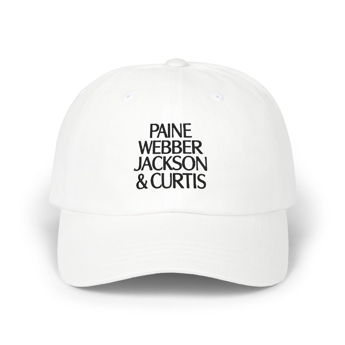 Paine Webber Jackson & Curtis Embroidered Dad Cap Hat