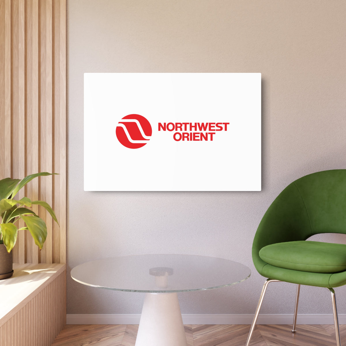 Northwest Orient Airlines Metal Sign