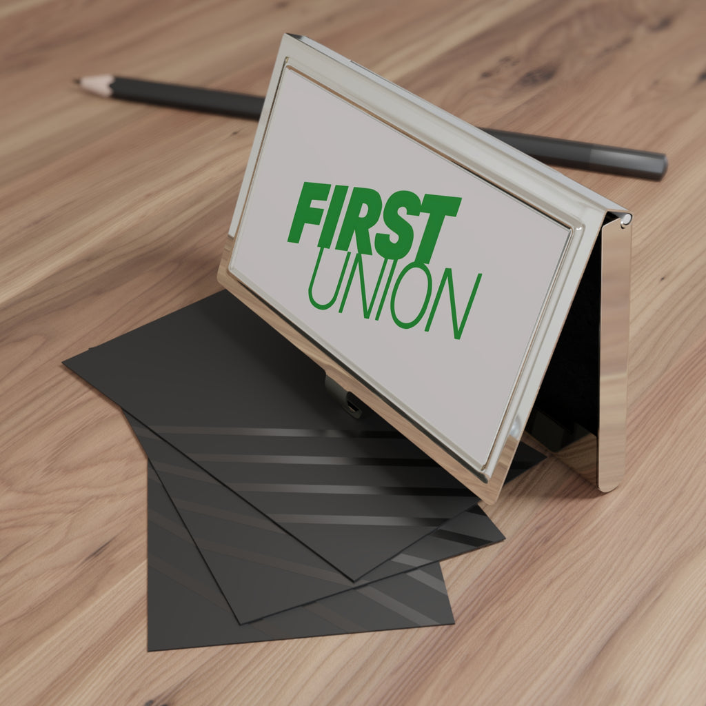 First Union Metal Business Card Holder