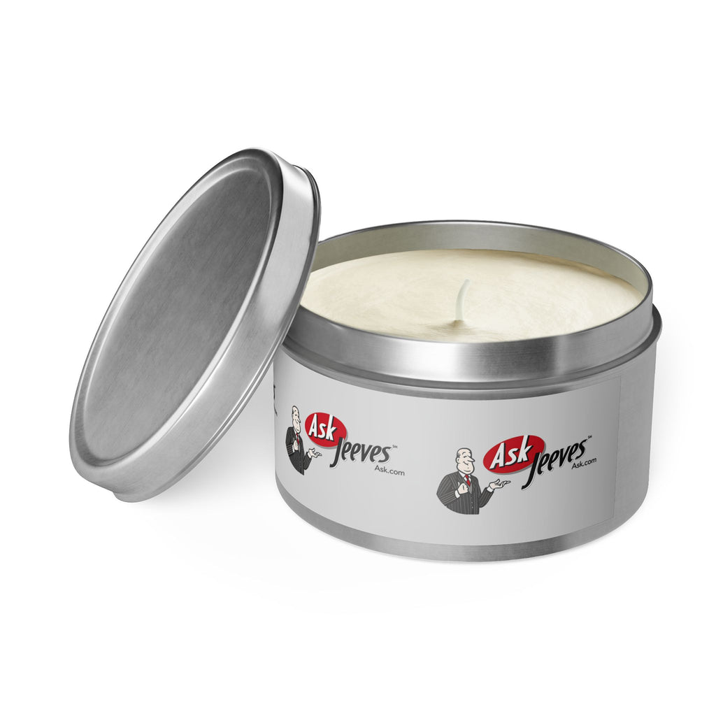 Ask Jeeves Template Tin Candle