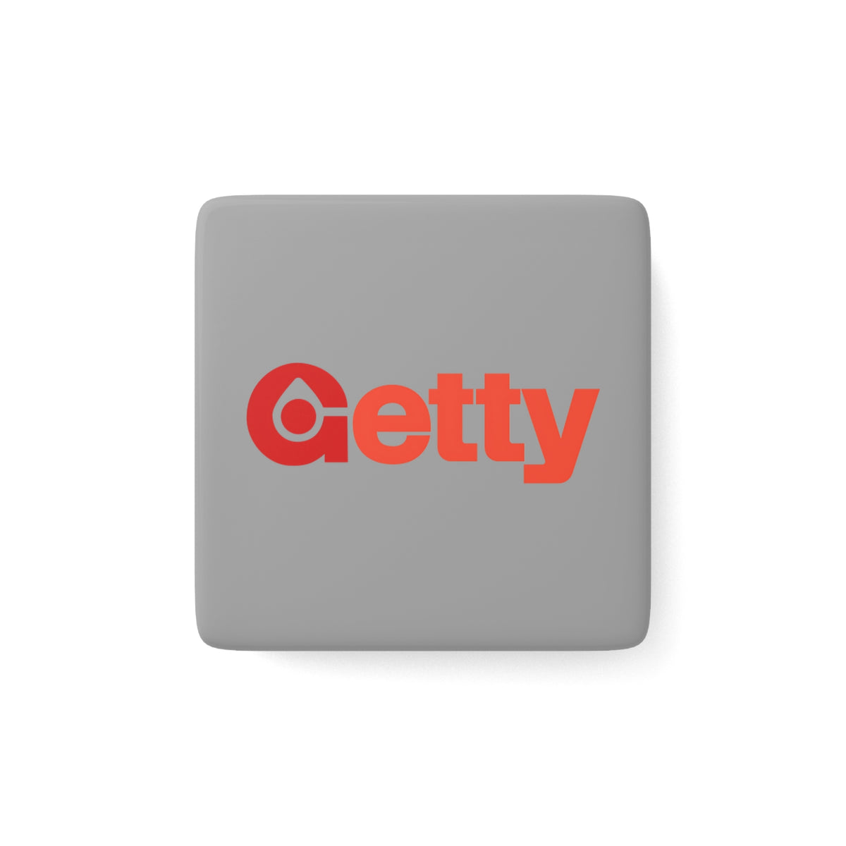 Getty Oil Square Porcelain Fridge Magnet
