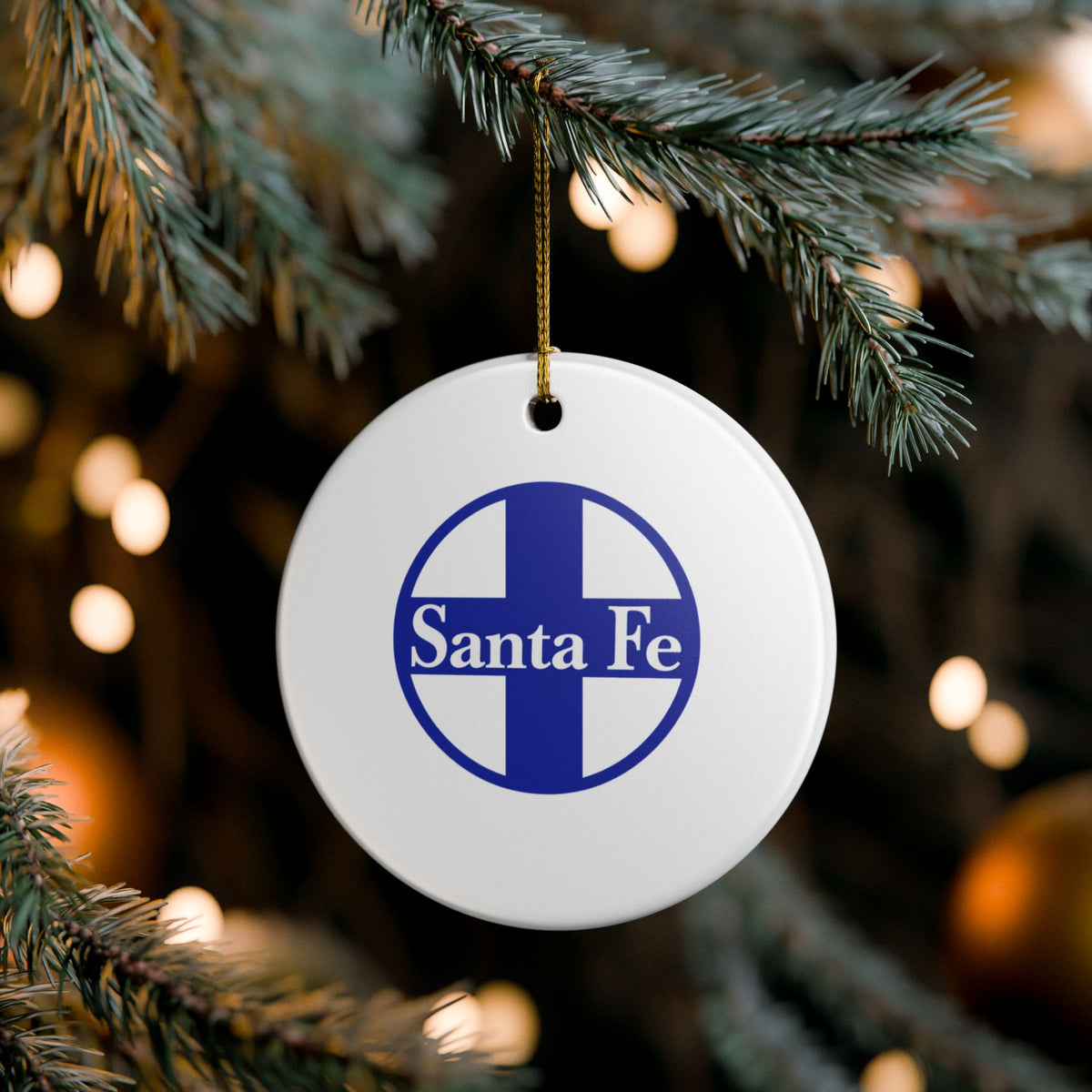 Atchison Topeka and Santa Fe Railway Ceramic Ornament