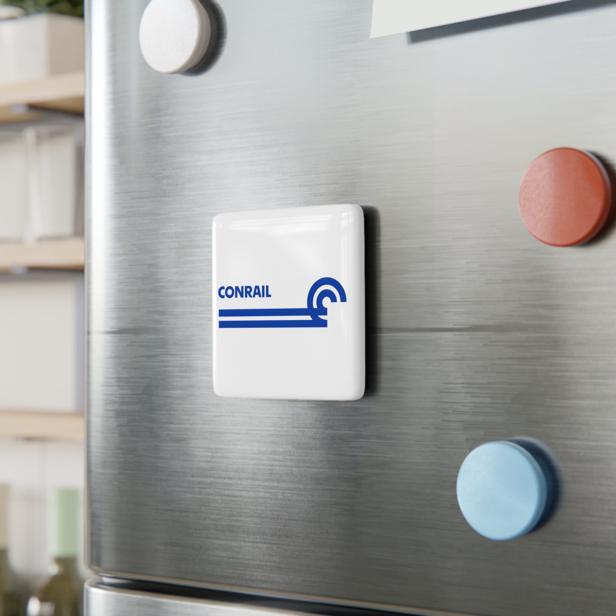Conrail Square Porcelain Fridge Magnet