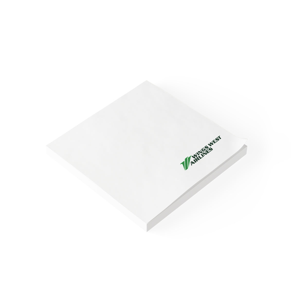 Wings West Airlines Sticky Post-it Note Pad