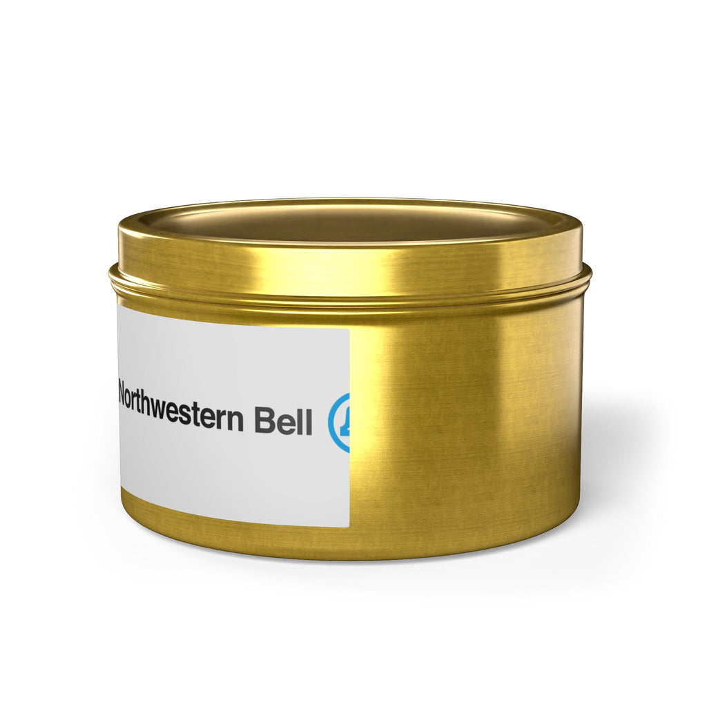 Northwestern Bell Tin Candle