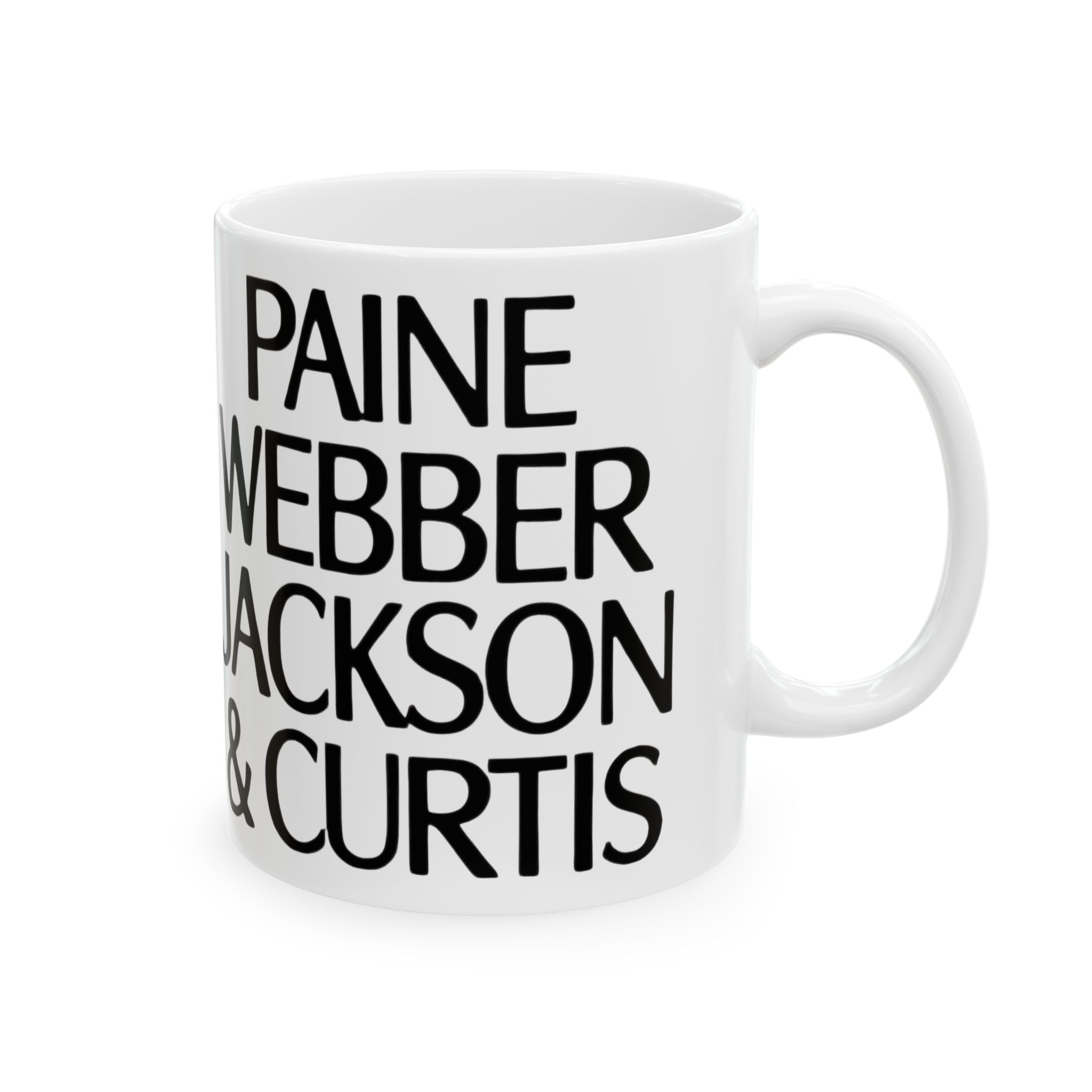 Paine Webber Jackson & Curtis Ceramic Coffee Mug