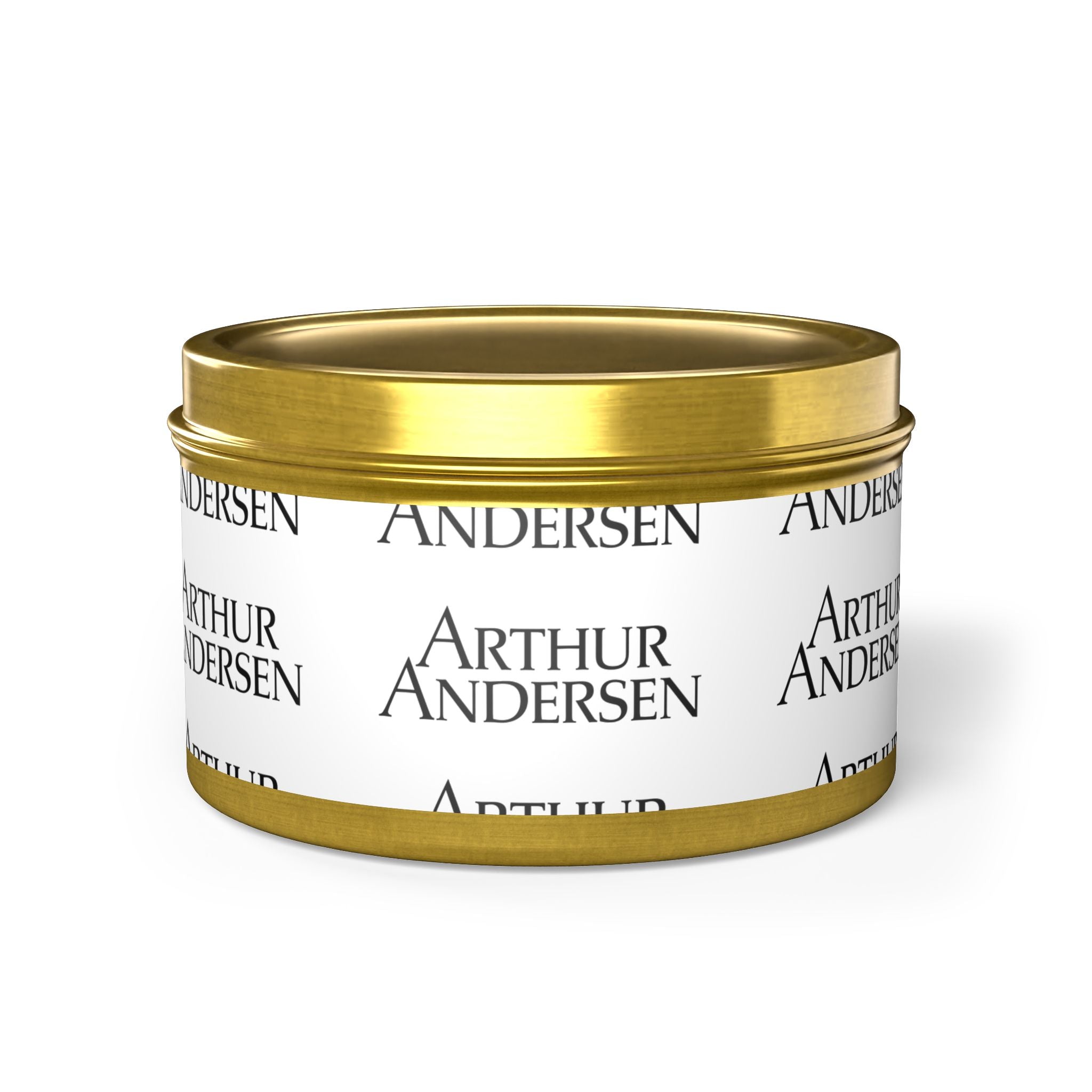 Arthur Andersen Tin Candle