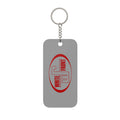 White Front Double-Sided Keychain Charm