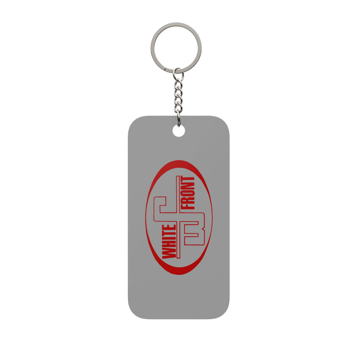White Front Double-Sided Keychain Charm