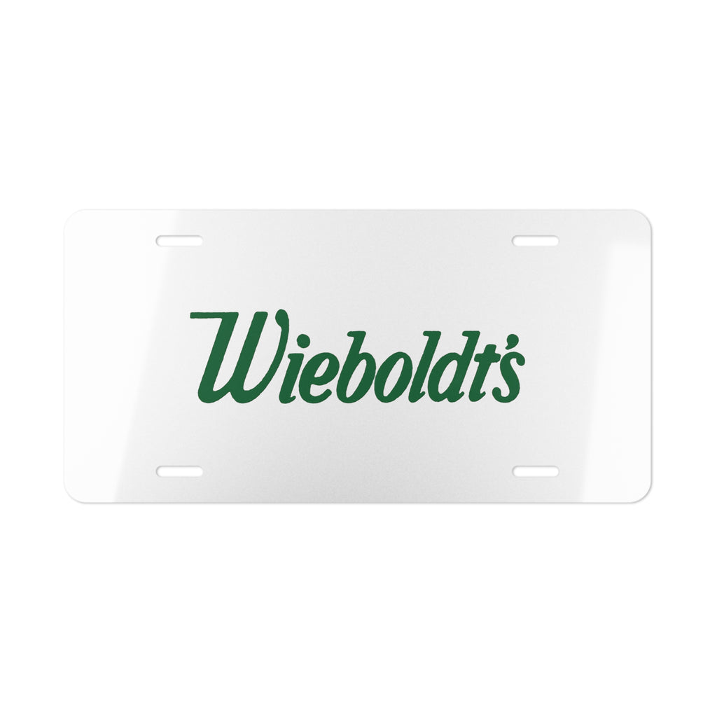 Wieboldt's Vanity License Plate