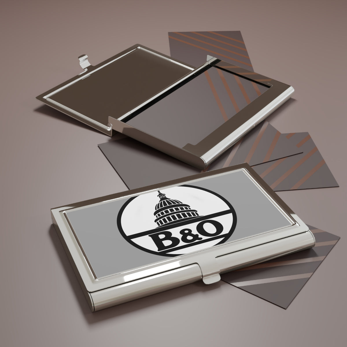 Baltimore and Ohio Railroad Metal Business Card Holder