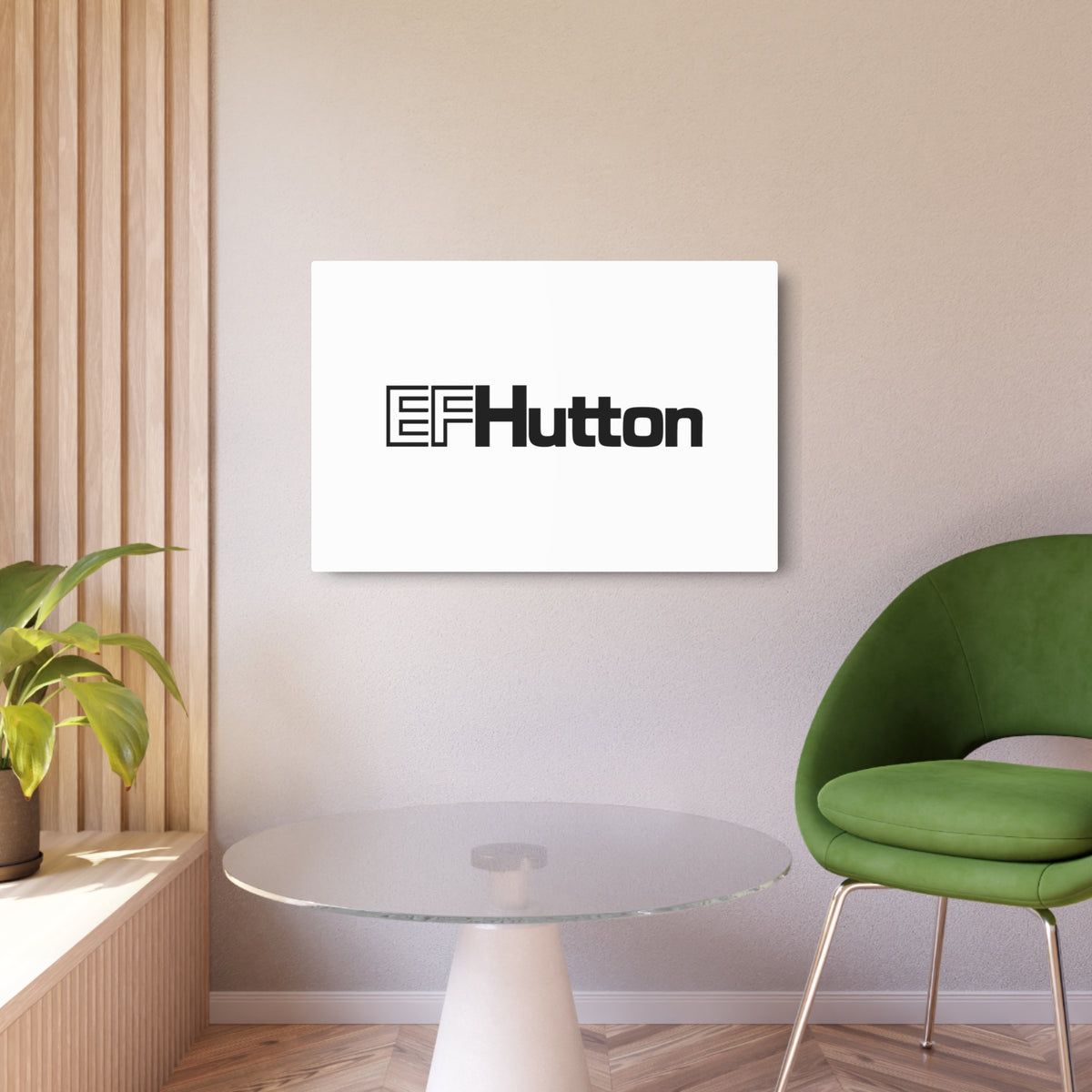 E. F. Hutton Metal Sign