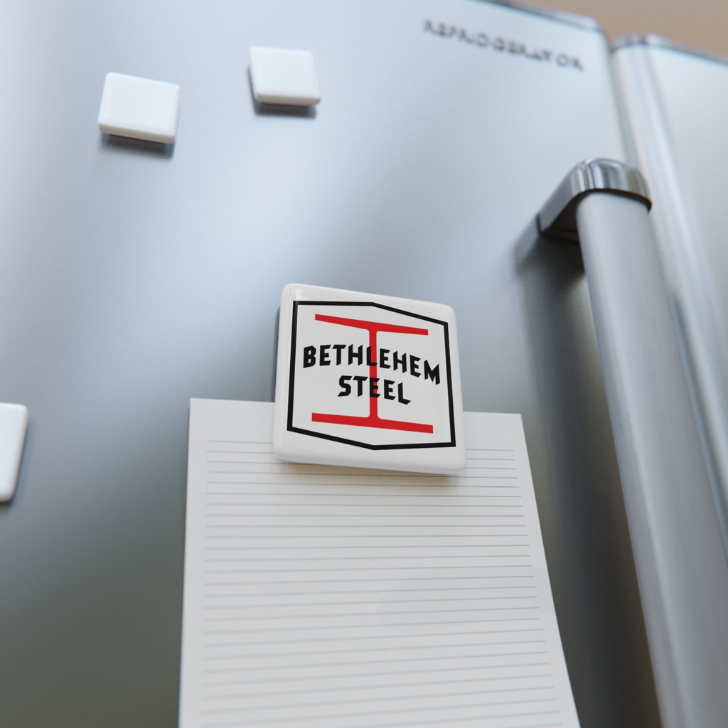 Bethlehem Steel Square Porcelain Fridge Magnet