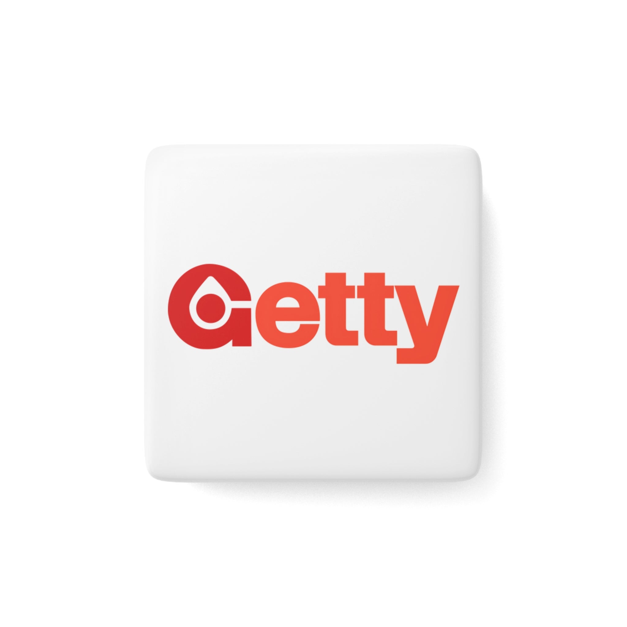 Getty Oil Square Porcelain Fridge Magnet