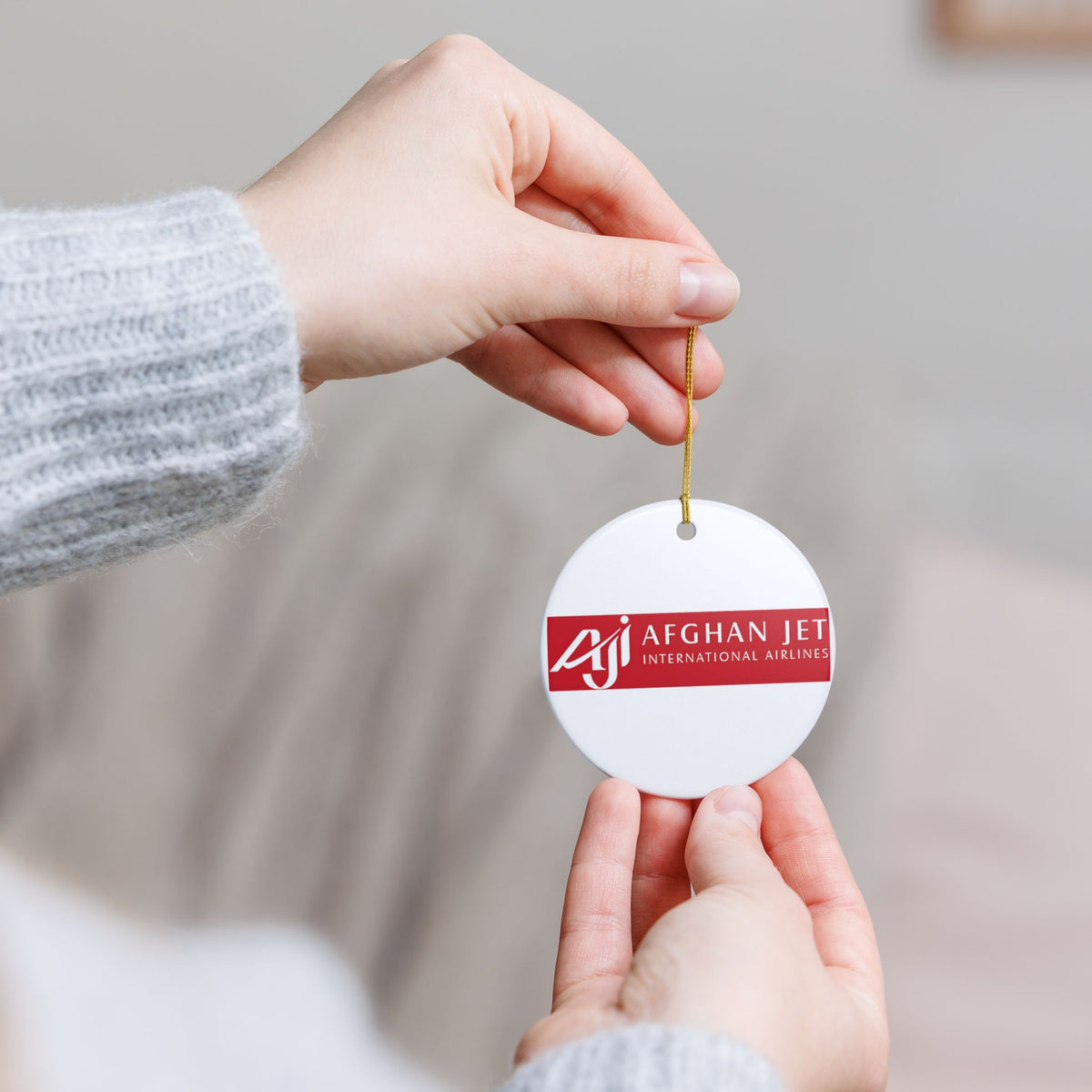 Afghan Jet International Airlines Ceramic Ornament
