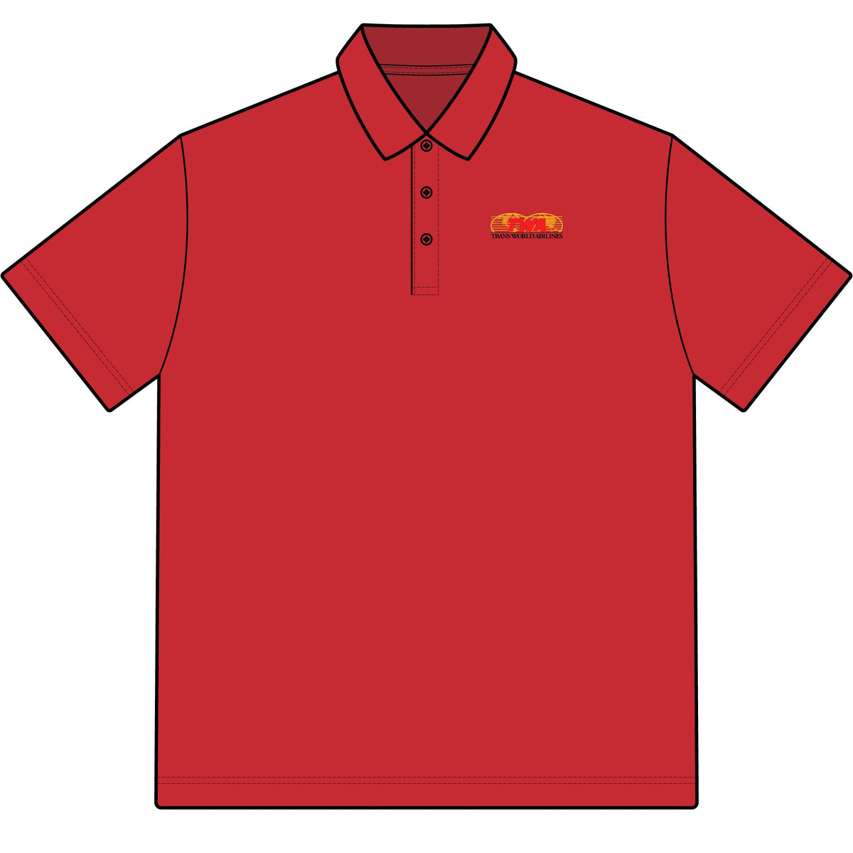 Trans World Airlines (TWA) Cotton Polo Shirt