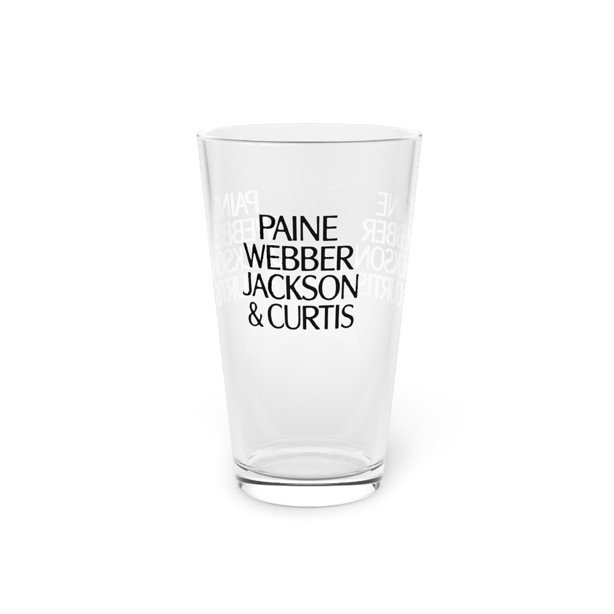 Paine Webber Jackson & Curtis 16oz Pint Glass