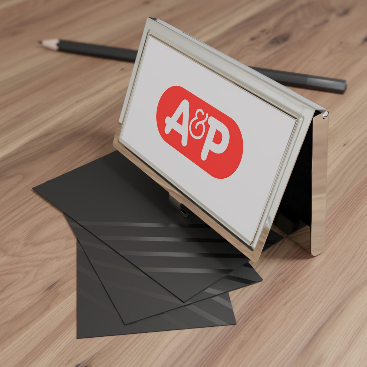 The Great Atlantic & Pacific Tea Company (A&P) Metal Business Card Holder