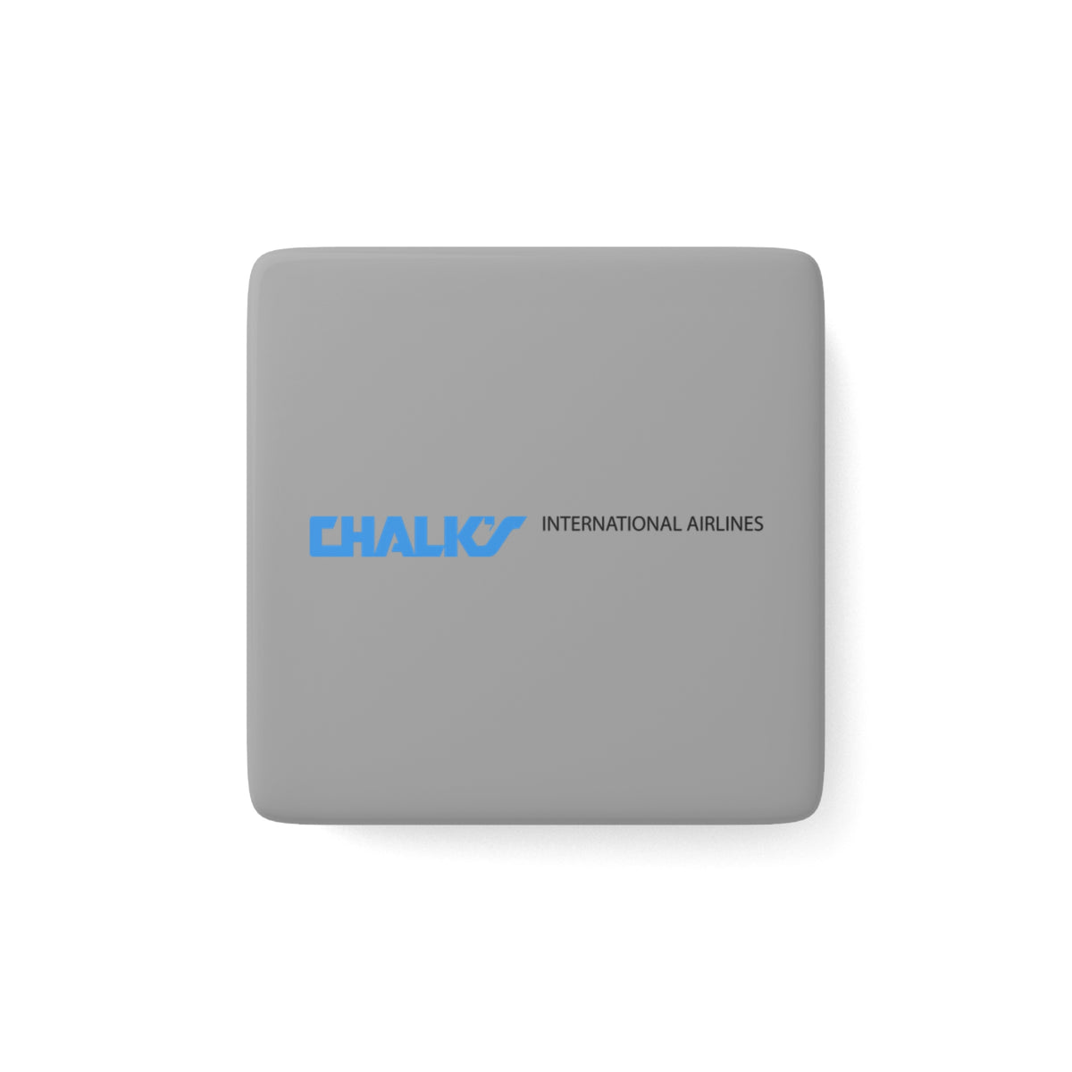 Chalk's International Airlines Square Porcelain Fridge Magnet