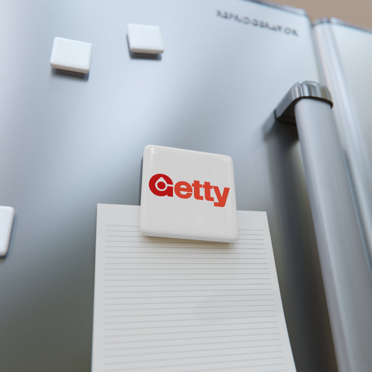 Getty Oil Square Porcelain Fridge Magnet