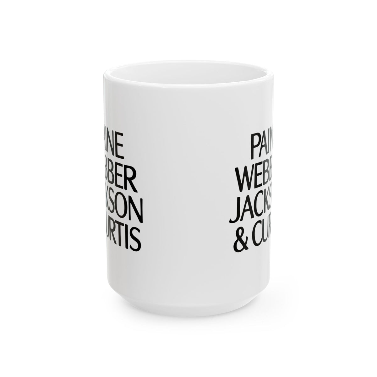 Paine Webber Jackson & Curtis Ceramic Coffee Mug