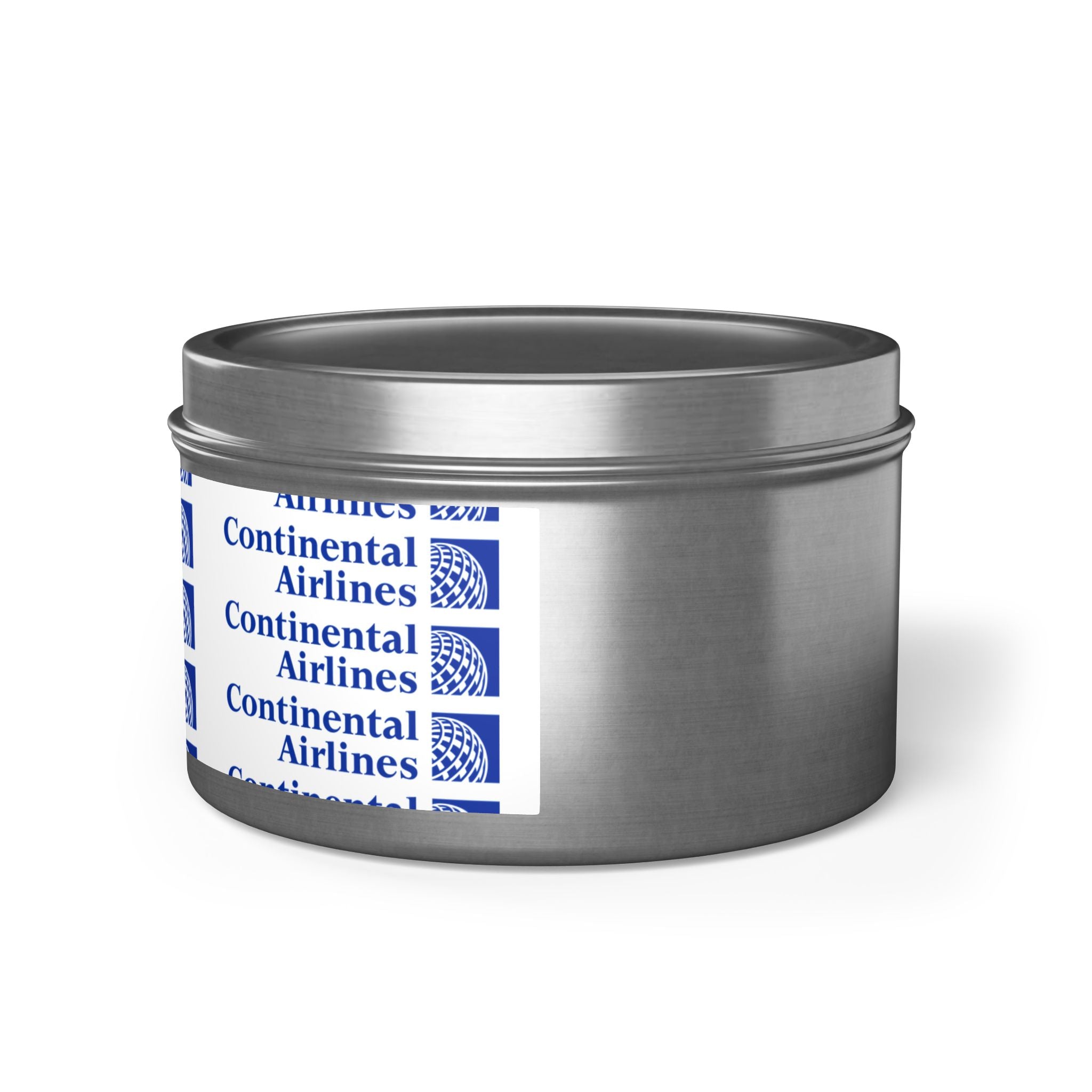 Continental Airlines Tin Candle
