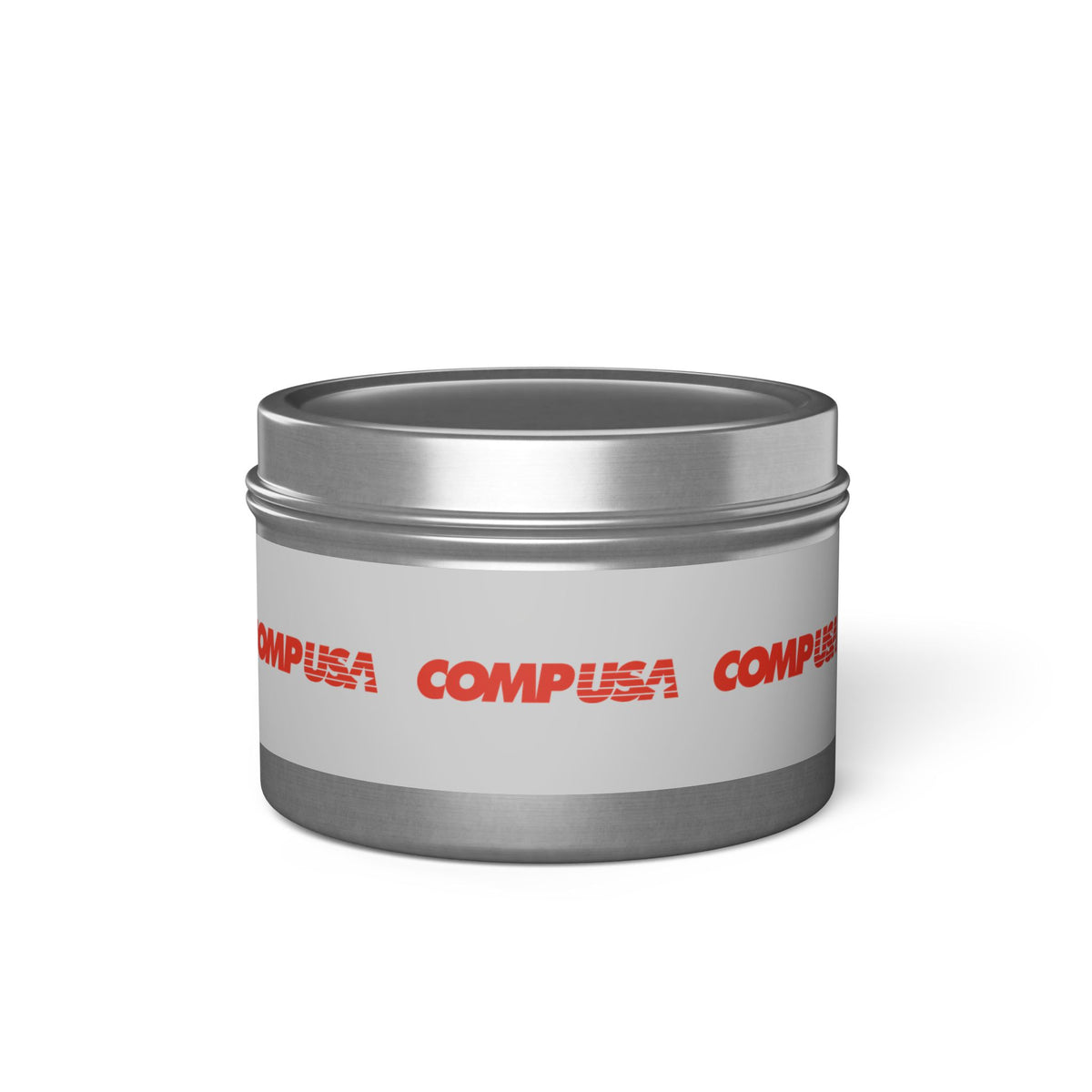 CompUSA Tin Candle