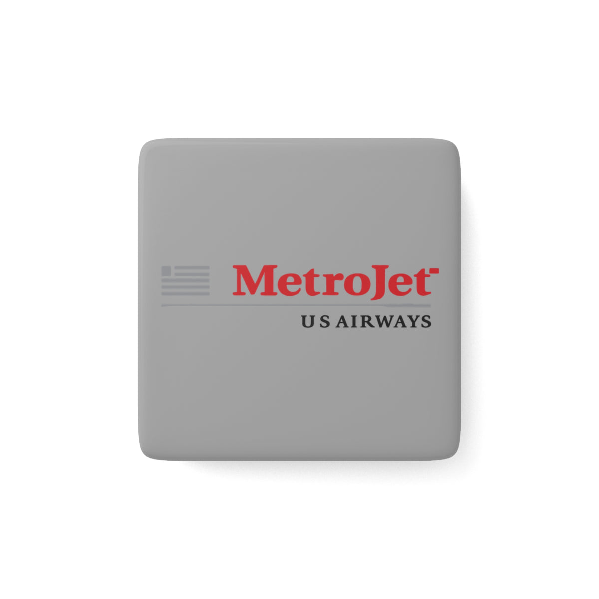 MetroJet Square Porcelain Fridge Magnet