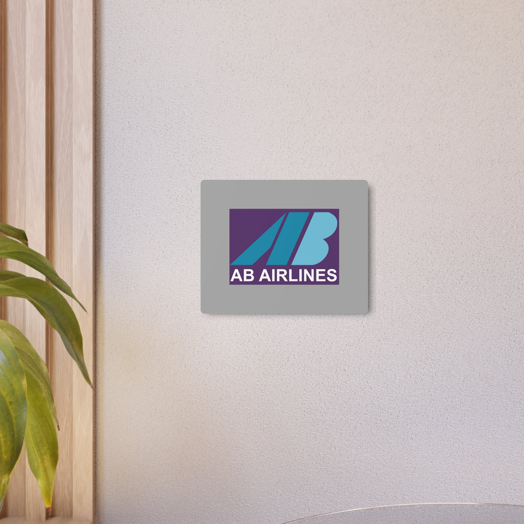 AB Airlines Metal Sign