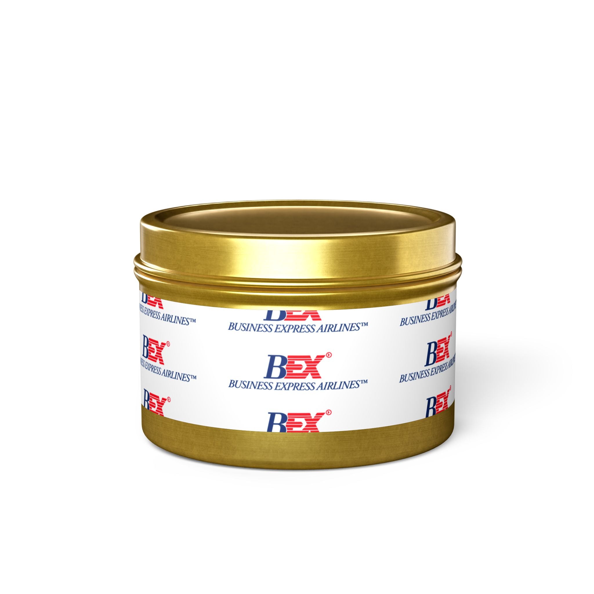 Business Express Airlines Tin Candle