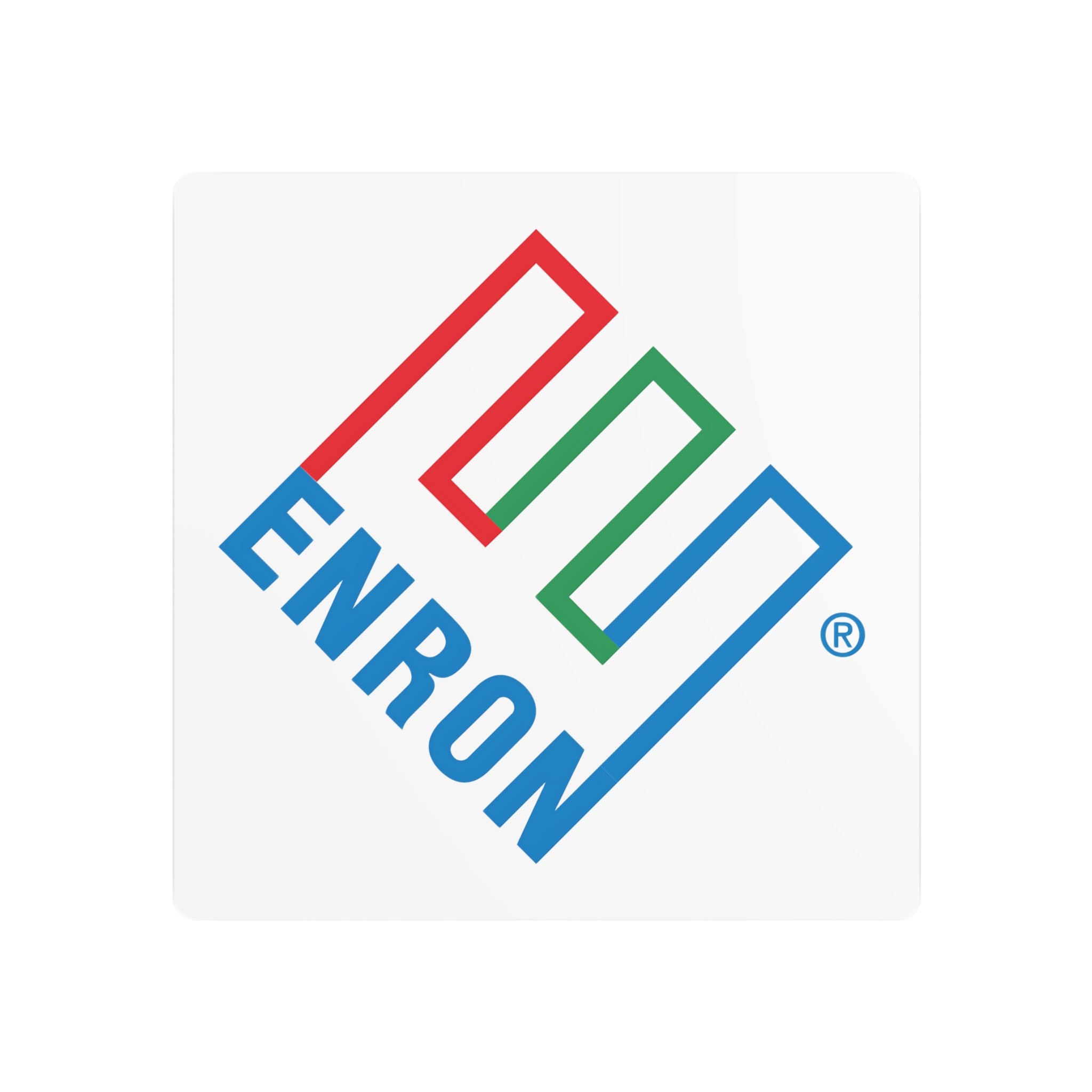 Enron Square Metal Sign