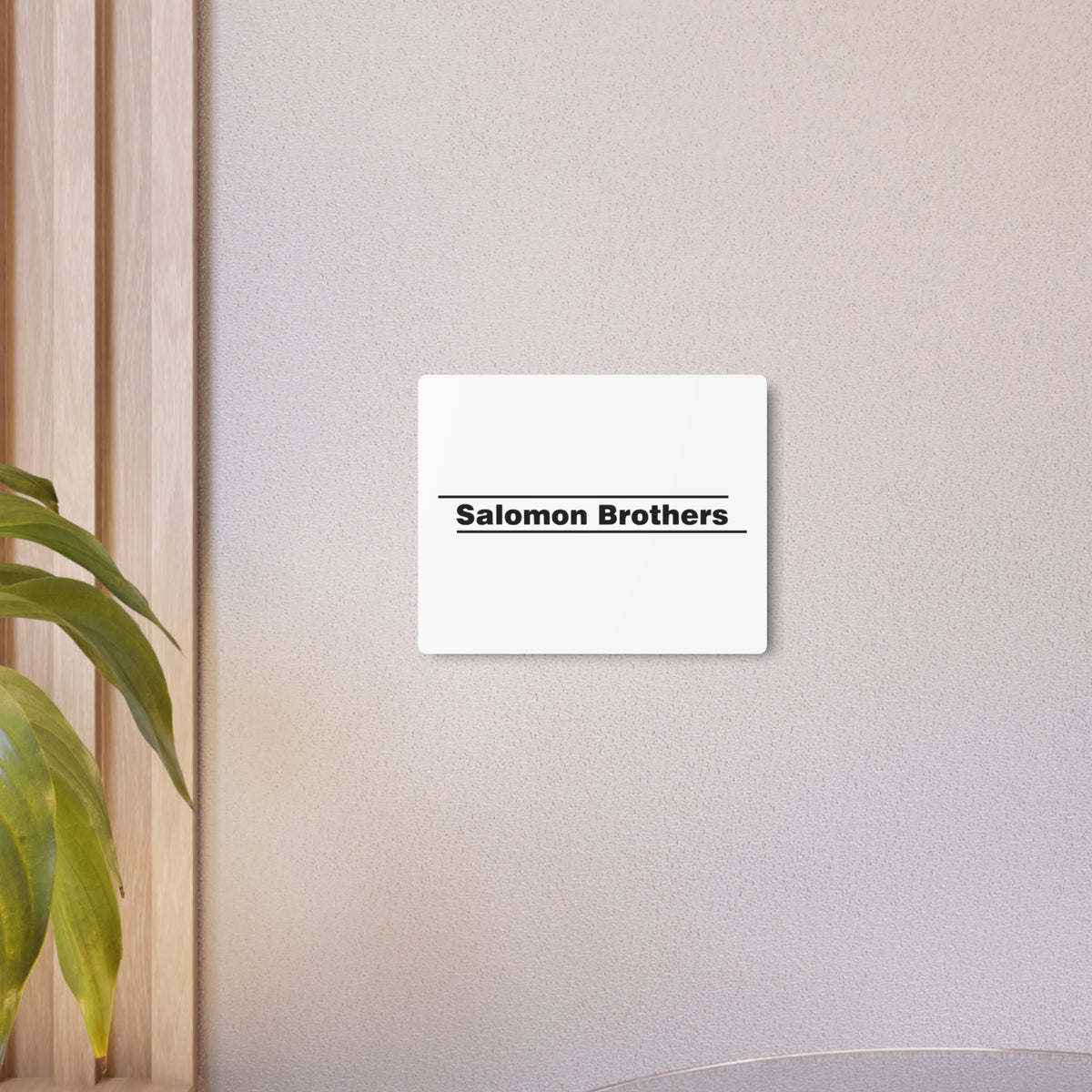 Salomon Brothers Metal Sign